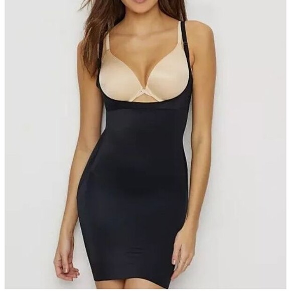 SPANX SmartGrip™ Slip Open-Bust Full Slip Very XL Black Retail $88 New - Picture 1 of 5